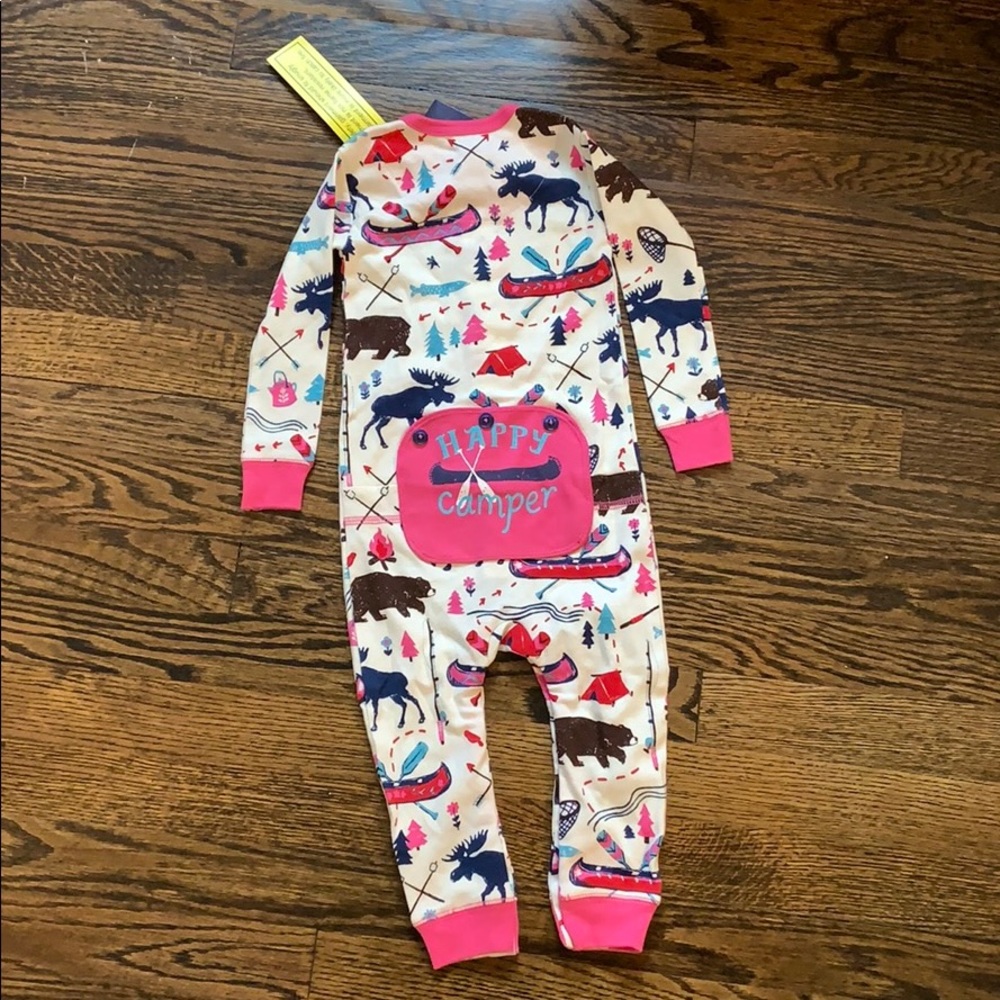 Union suit camp onesie pajamas - butt flap 18-24